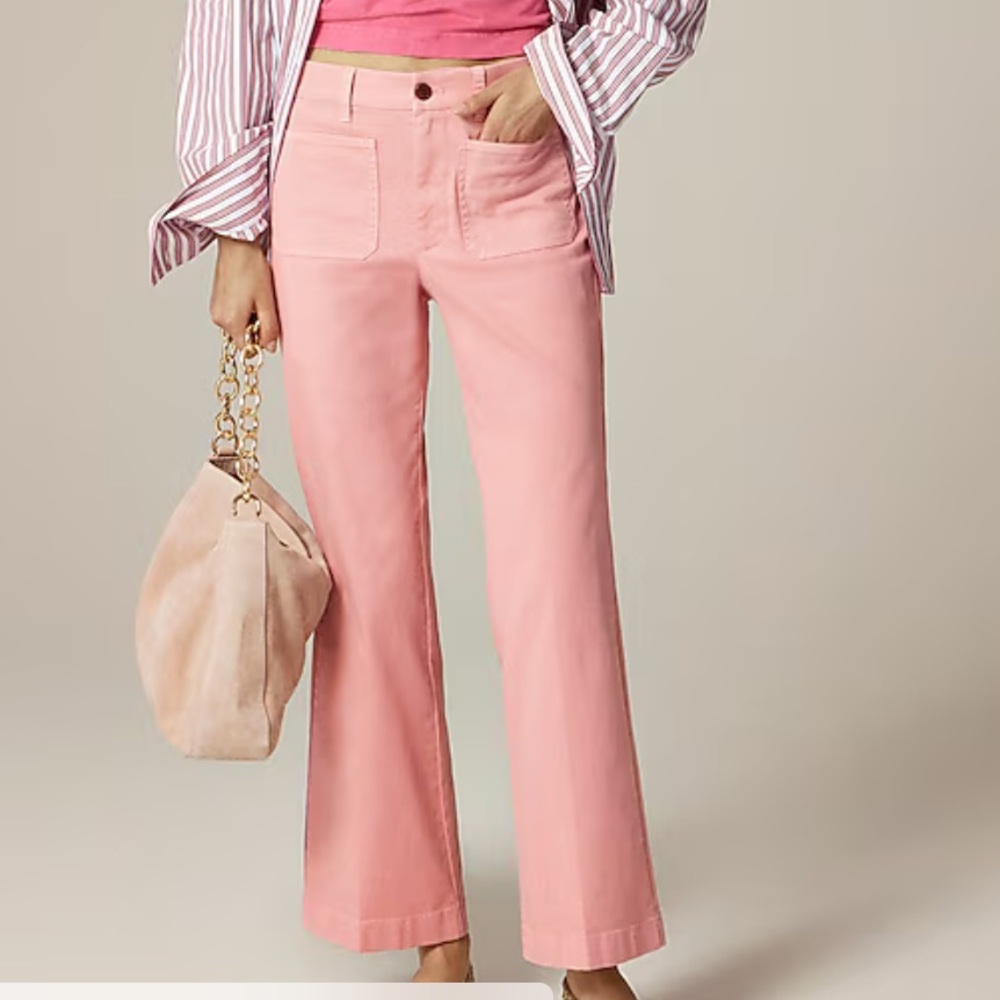 J. Crew Coral Charley Kickout Cropped Pant